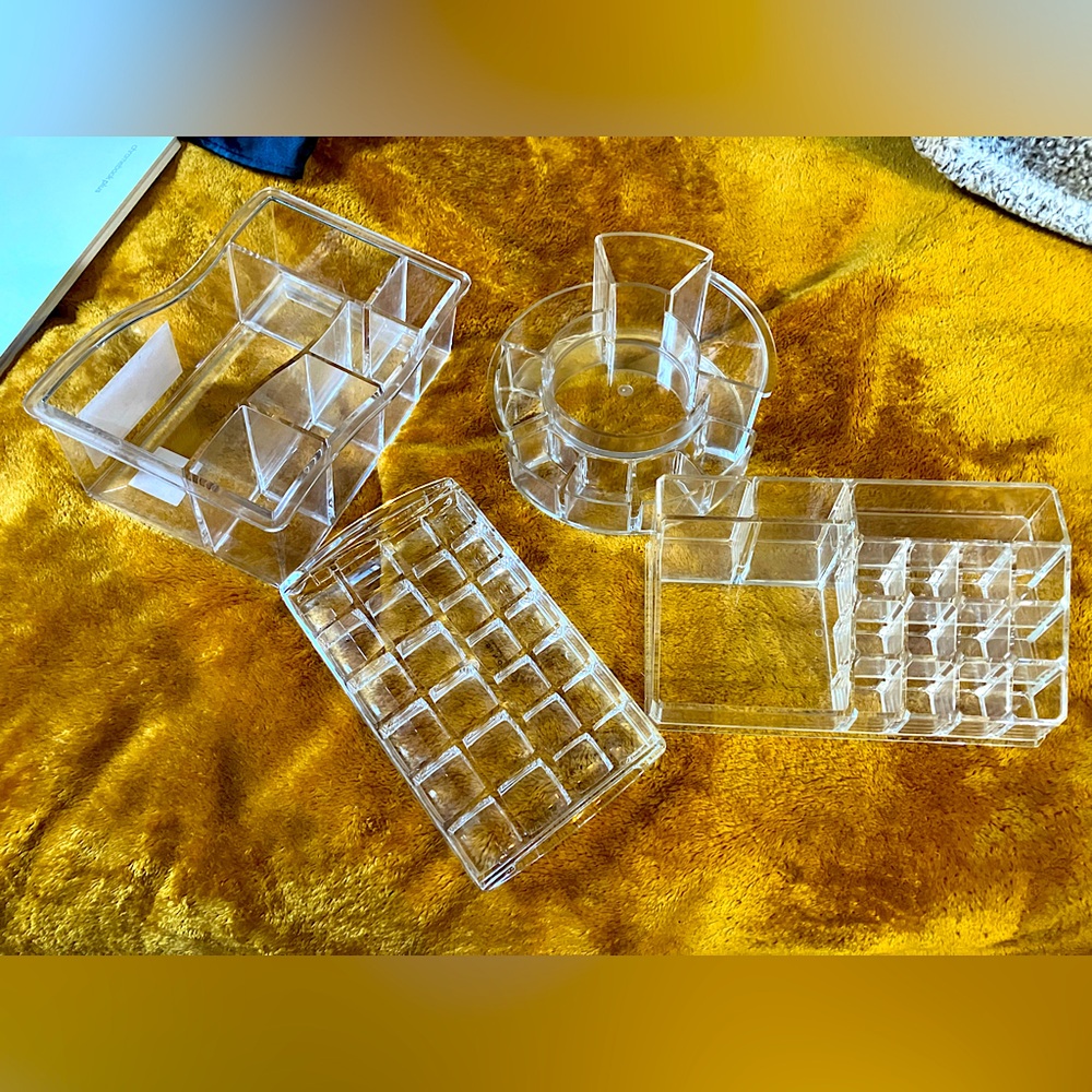 Clear Makeup Organizer Set - NWT, 4
